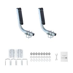 Boat Trailer Guides, 18.5 in/20.5 in Height Adjustable Trailers Guide, 2PCS Thickened High-Duty Steel Trailer Guide-Ons with Smooth Roller Guidan